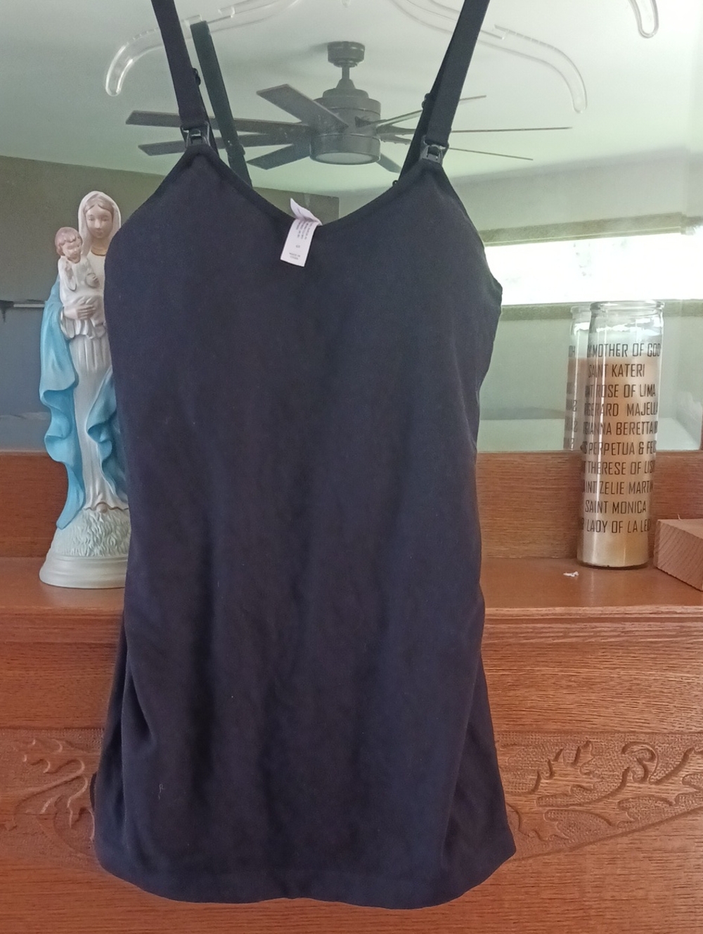 Auden Black Adjustable-Strap Nursing Cami